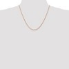 Black Bow Jewelry 1.8mm, 14k Rose Gold, Diamond Cut Solid Rope Chain Necklace - 2 of 4