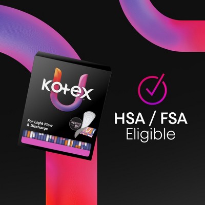 Kotex Extra Coverage Folded & Wrapped Liners - 68ct