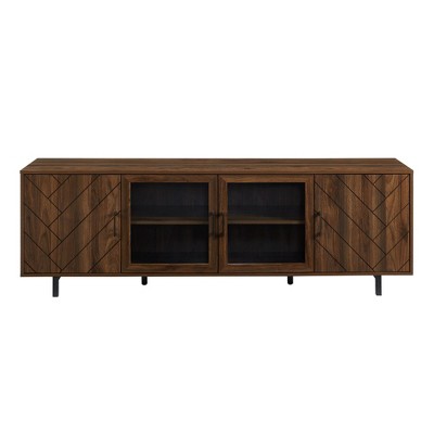 CAVINAS TV Stand for TVs up to 80 Inch,Entertainment Center with 4 Door and Shelves for Living Room,Bedroom
