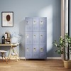 VYNXARIA 9-Door 72"H Metal Lockers with Lock for Employees, Storage Cabinet for School, Office, Gym, Bedroom - Gray, Assembly Required - 2 of 4