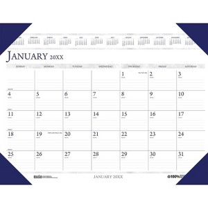 2026 House of Doolittle Executive 24" x 19" Monthly Desk Pad Calendar Blue (180-26) - 1 of 1