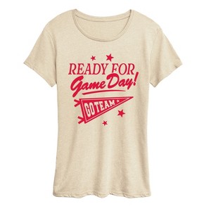 Women's - Instant Message - Ready For Game Day Short Sleeve Graphic T-Shirt - 1 of 4