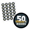 Big Dot of Happiness Cheers and Beers to 50 Years - 50th Birthday Party Circle Sticker Labels - 24 Count - 2 of 4