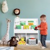 Tangkula Kids Wooden Bookshelf Bookcase Display Rack Toy Storage Cabinet Organizer Holder for Kids Room&Nursery - 2 of 4