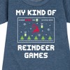- Instant Message - My Kind Of Reindeer Games Christmas Graphic Short Sleeve Fleece Dress - 2 of 4