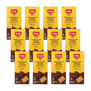 Schar Gluten-Free Chocolate Dipped Cookies - Case of 12/5.3 oz