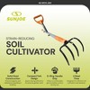 ErgieShovel 54 Inch Ergonomic Steel Garden Cultivator with D Grip Handle, 4 Tine Head Lawn Tool for Yard Work, Soil Aeration, and Weeding,  ERG-CLTV45 - 2 of 4