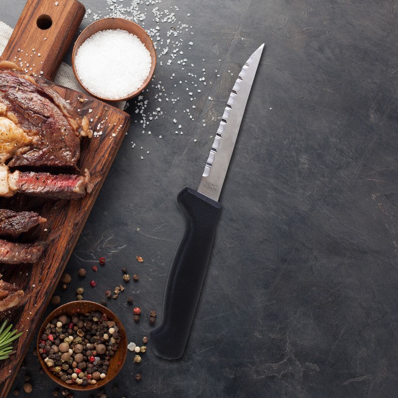 Kitchen + Home Steak Knives - Stainless Steel Serrated Steak Knife - 6 Pack, 4 of 6