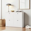 Mshliw Slim 4-Drawer Shoe Cabinet with Flip Doors, Narrow Hidden Shoe Storage Organizer for Entryway, Hallway, Foyer, or Bedroom - 2 of 4