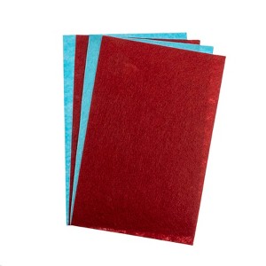 John Bead GoodFelt 4 Pieces Burgundy and Sky Blue Felt Fabric Sheets for Beading Foundation, 5"x8" - 1 of 4