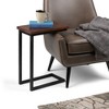 Vynxaria C-Shaped Coffee Tables - Dark Cognac Brown Elegance - 2 of 4
