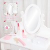 Girls Vanity Set with Mirror & Stool - Wooden Makeup Table for, Adjustable Dress-Up Playset with Storage, Birthday Gift for Girls 4-9 - 3 of 4