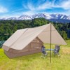 Costway Inflatable Camping Tent 4-6 People Waterproof Blow-up Air Tent with Porch, Pump - 2 of 4