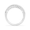 GILDED 1 Carat Total Weight Lab Grown Diamond Statement Ring Band in 14KT Gold Plated or 925 Sterling Silver, Size 7 - 3 of 4