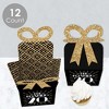 Big Dot of Happiness Roaring 20's - Square Favor Gift Boxes - 1920s Art Deco Jazz Party Bow Boxes - Set of 12 - 3 of 4
