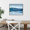 20" x 16" Indigo Range II Mountain by Annie Warren Framed Canvas Wall Art - Amanti Art: Modern Lithograph, Sawtooth Back Mount - 4 of 4