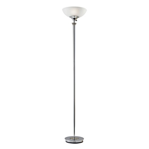 71 5 Metropolis Floor Lamp Silver, Glass Bowl Floor Lamp Shades