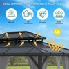 Acekool Hardtop Gazebo for Patio with Netting and Curtains, Polycarbonate Roof Canopy Aluminium Frame Pavilion - 3 of 4