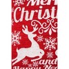 YOOCOZZ Christmas Trendy Decoration Household Supplies & Décor, Blankets & Pillows-Merry Christmas Cheer Jacquard Machine Woven Throw Pillow-24X24"in - 4 of 4
