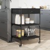 vidaXL Kitchen Trolley Black 23.6 in.x18.9 in.x35.2 in. Engineered Wood - 4 of 4