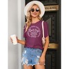 Clearlove Women's Playful Letter Print T-Shirt Short Sleeve Graphic Casual Crew Neck Tee Summer Top - 4 of 4