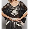 Women's Open Knit Daisy Crochet Sweater - POL - 4 of 4
