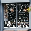 Unique Bargains Christmas Decorations for Windows and Home Christmas Window Clings Party Supplies White 1 Set - 4 of 4