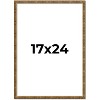 PosterPalooza | Textured Gold Picture Frame - UV Acrylic, Foam Board Backing, Hanging Hardware - 3 of 4