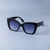 Women's Oversized Cateye with Metal Sunglasses - A New Day™ Black - 2 of 2