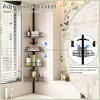 SEVOBAL Utility Storage Shelves, Tension Pole Shower Caddy with 4 Adjustable Baskets for Bathroom Organization, Black, 15"*4"*123" - 4 of 4