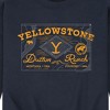 Men's - Yellowstone - Dutton Ranch Badge Graphic Fleece Sweatshirt - 2 of 4