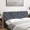 vidaXL Headboard Cushion Dark Gray 59.8" Velvet - 3 of 4