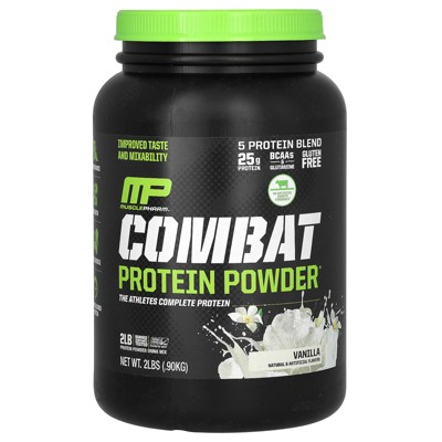 MusclePharm Combat Protein Powder, Vanilla, 2 lbs (0.9 kg)