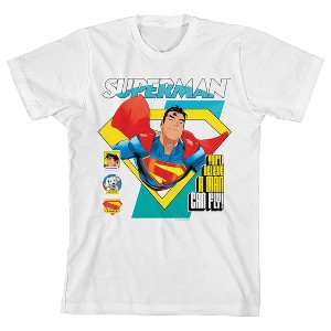 Superman Movie 2025 Superhero, Man of Steel, DC Comics, Superpowers, Crypto, S, Fly, on White Short Sleeve Youth T-Shirt - 1 of 3