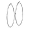 Black Bow Jewelry 2.5mm Sterling Silver, X-Large Round Hoop Earrings, 70mm (2 3/4 In) - 2 of 4