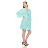 Women's Sheer Crochet Knee Length Cover Up Dress - White Mark - 2 of 4