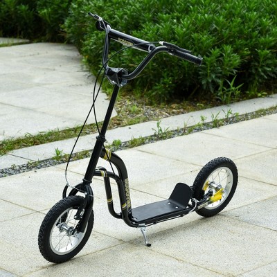 Vynxaria Youth Kick Scooter for Kids 5+: Adjustable Handlebar, 16'' Dual Brakes, Inflatable Wheels