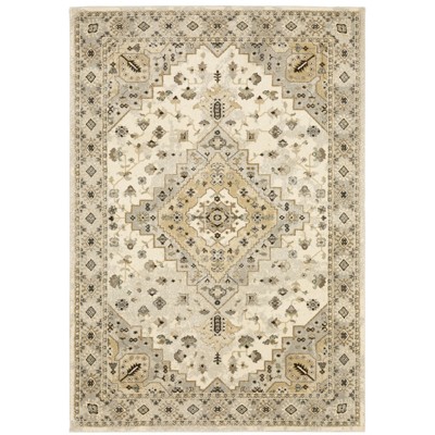 Oriental Weavers Florence 4332X Beige/ Grey Indoor Area Rug - 6'7" x 9'6"