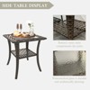 YARDSIGHT 5-Piece All-Weather Wicker Patio Set: 2 Rocking Chairs, 2 Ottomans & Glass-Top Side Table for Backyard, Porch, Balcony - 4 of 4
