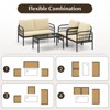 Tangkula 8PCS Furniture Set Outdoor Wicker Conversation Bistro Set w/ Soft Cushions Patio - 2 of 4