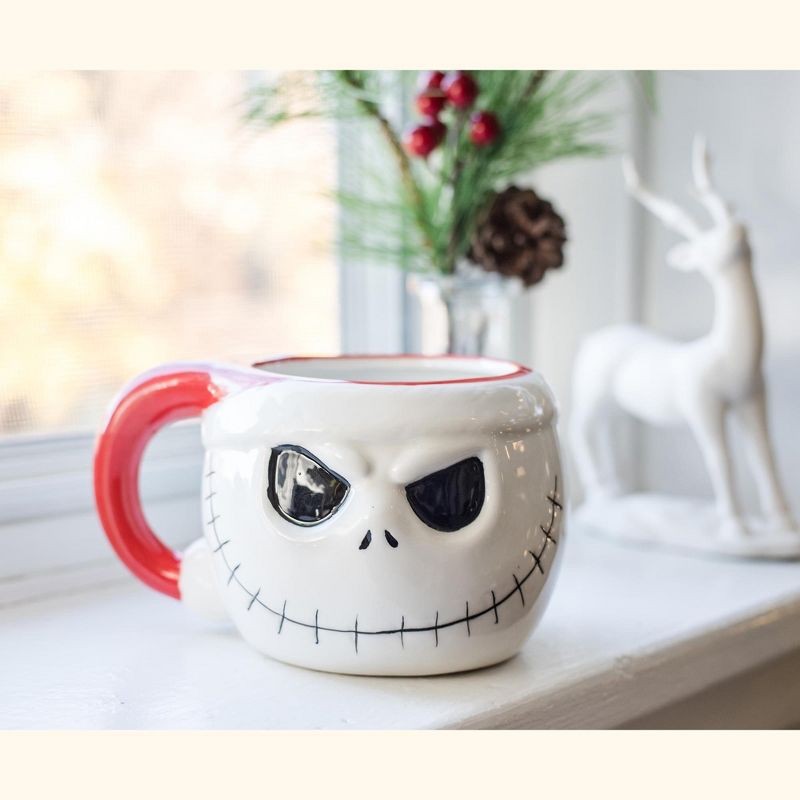Silver Buffalo The Nightmare Before Christmas Santa Jack Skellington 3D Coffee Mug | 20 Ounces, 4 of 9