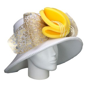 Foam Party Hats Vintage Round Flowers Hat - 1 of 4
