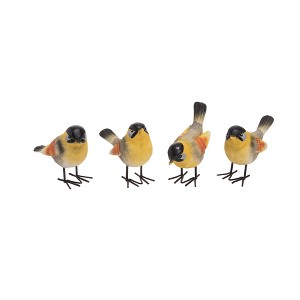 Transpac Resin Bright Standing Bird Set of 4 Spring Home Decorations - 1 of 1