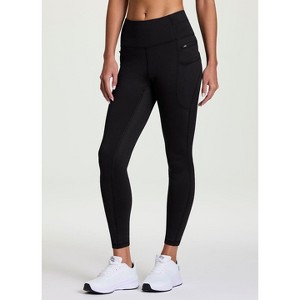 RBX Active Women's Fleece Lined Legging, Fitted Quick Drying Workout Running Hiking Pants with Zipper Pockets - 1 of 4
