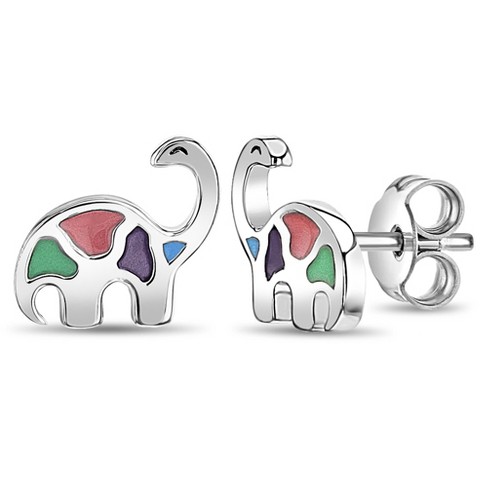 Liquid Chain Earrings - Silver – Dinosaur Designs US