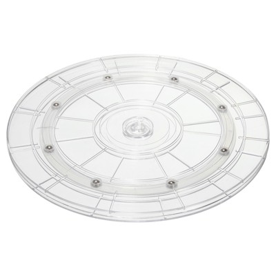 Unique Bargains High-Strength Plastic 360-Degree Durable Multi-use Rotating Swivel Stand with Steel Ball Bearings Clear