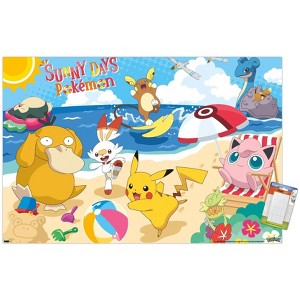 Trends International Pokemon - Beach Party Unframed Wall Poster Prints - 1 of 4