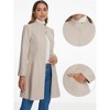 Allegra K Women's Winter Stand Neck Warm Long Single Breasted Pea Coat - 2 of 4