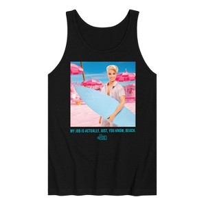 Men's - Barbie - Ken My Job Is Beach Graphic Tank Top - 1 of 2