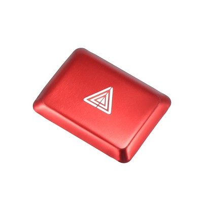 Red Carbon Fiber Style Warning Light Switch Trim For 2022-2024 Honda Civic